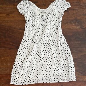 Black and white mini dress